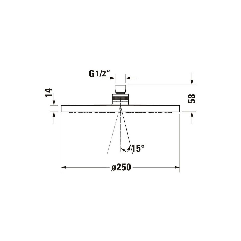 Duravit Kopfbrause, Bronze gebürstet, Kunststoff, MinusFlow, Rund, d. Kopfbrause ... DURAVIT-UV0662018004 4067116113938 (Abb. 1)