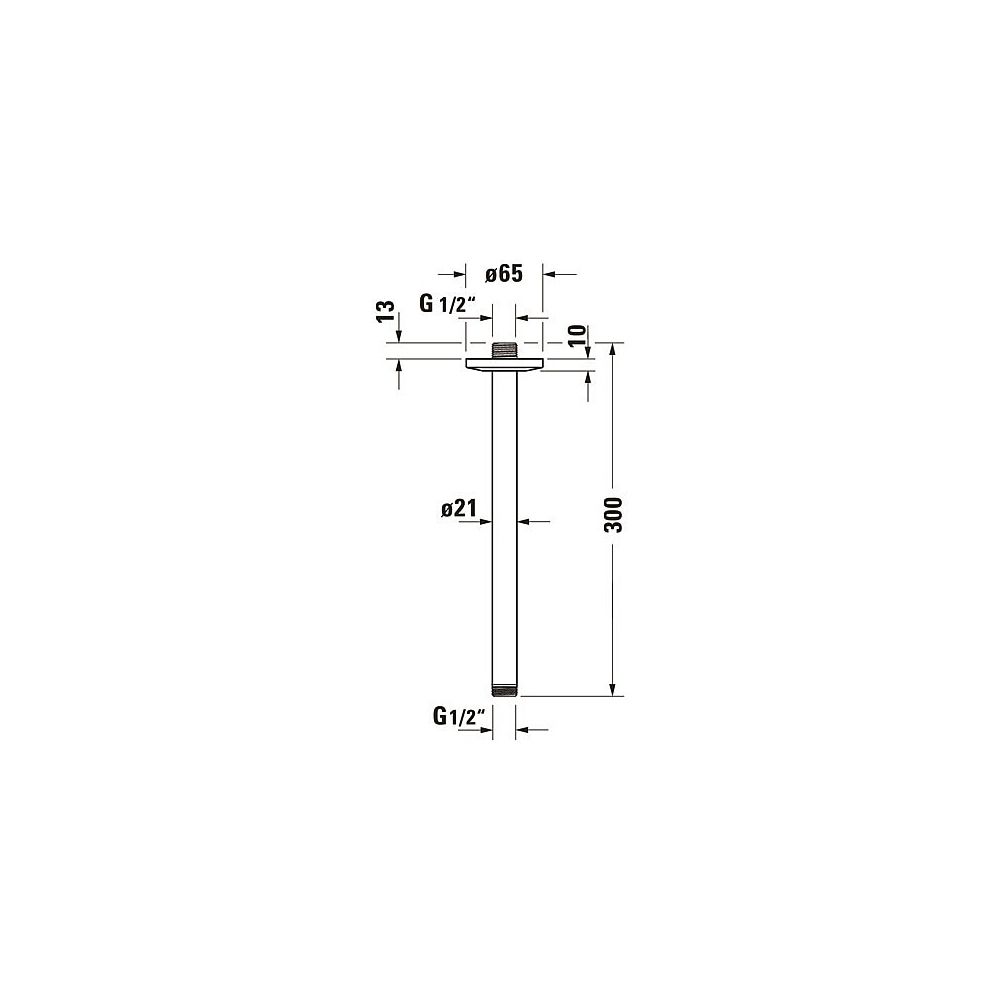Duravit Brausearm Länge 300mm Deckemontage Rosette rund, Bronze gebürstet... DURAVIT-UV0670026004 4067116114096 (Abb. 2)