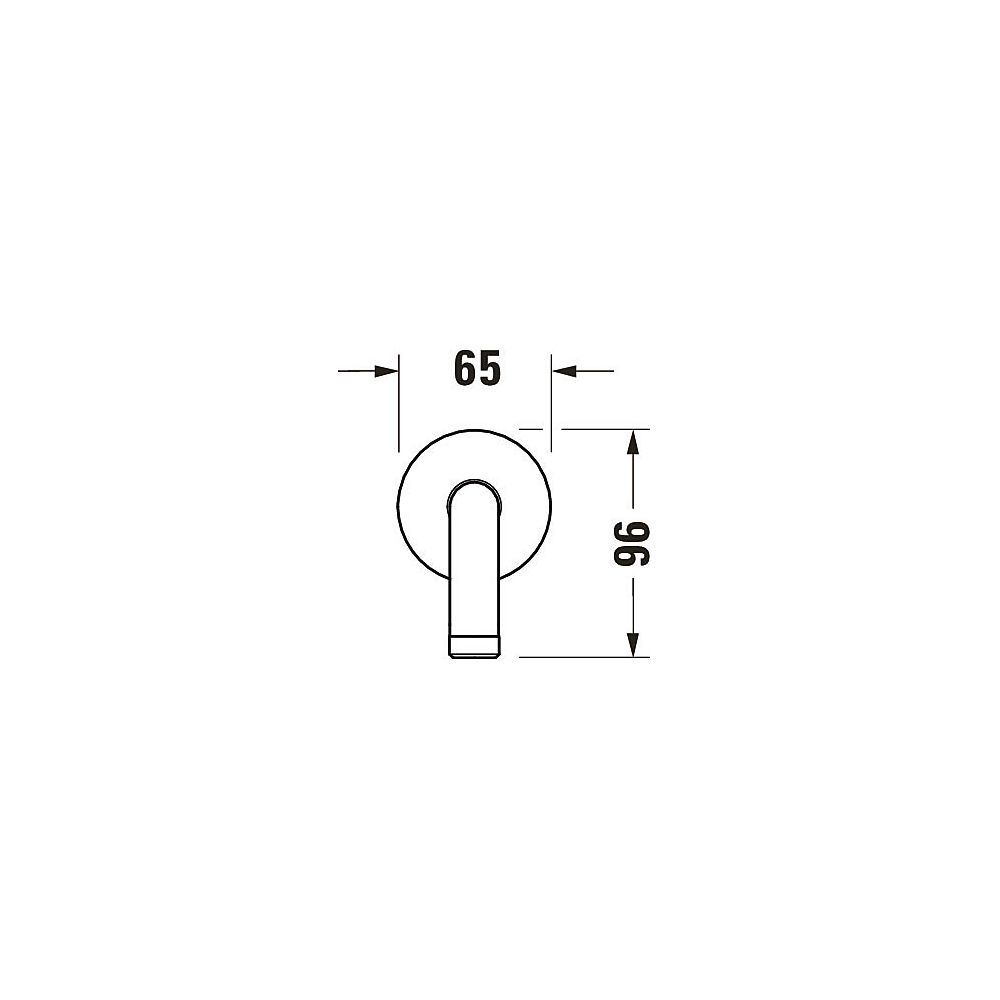 Duravit Brausearm Länge 410mm Wandmontage Rosette rund, Edelstahl gebürstet... DURAVIT-UV0670028070 4067116114102 (Abb. 2)
