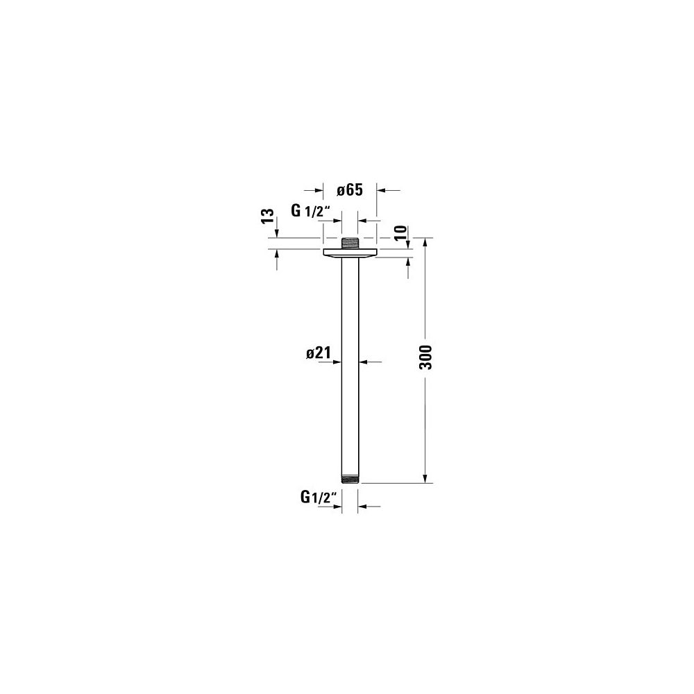 Duravit Brausearm Länge 300mm Deckemontage Rosette rund, Bronze gebürstet... DURAVIT-UV0670026004 4067116114096 (Abb. 4)