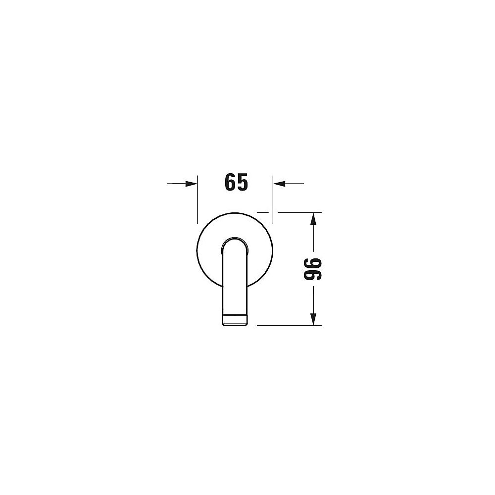 Duravit Brausearm Länge 410mm Wandmontage Rosette rund, Edelstahl gebürstet... DURAVIT-UV0670028070 4067116114102 (Abb. 4)