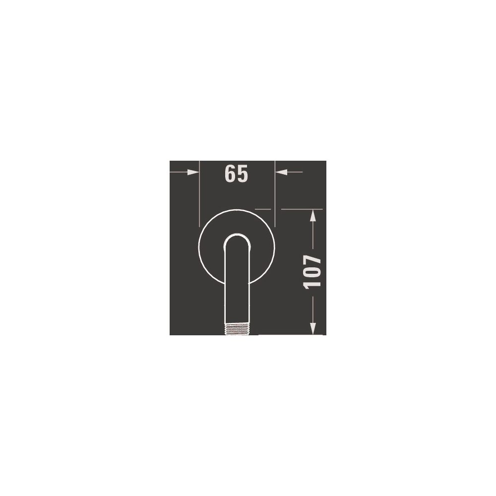 Duravit Brausearm Länge 210mm Wandmontage Rosette rund, Mattschwarz... DURAVIT-UV0670027046 4063382938343 (Abb. 4)