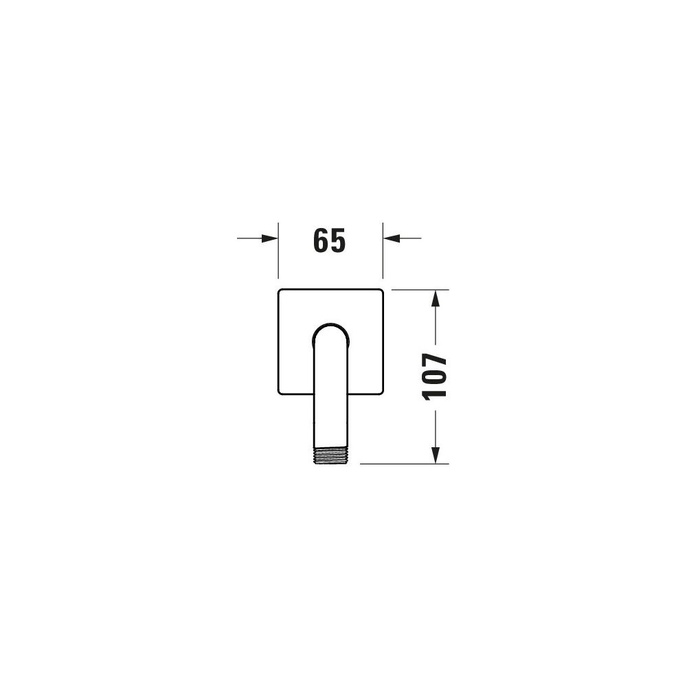 Duravit Brausearm Länge 210mm Wandmontage Rosette eckig, Chrom Hochglanz... DURAVIT-UV0670036010 4067116161434 (Abb. 2)