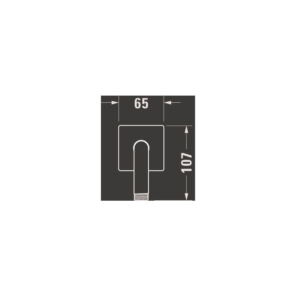 Duravit Brausearm Länge 410mm Wandmontage Rosette eckig, Mattschwarz... DURAVIT-UV0670037046 4067116161489 (Abb. 3)