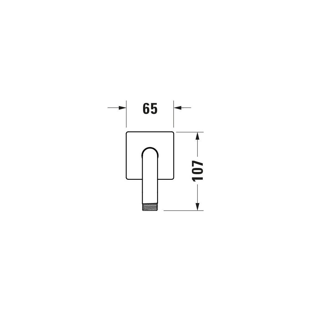 Duravit Brausearm Länge 410mm Wandmontage Rosette eckig, Chrom Hochglanz... DURAVIT-UV0670037010 4067116161458 (Abb. 2)