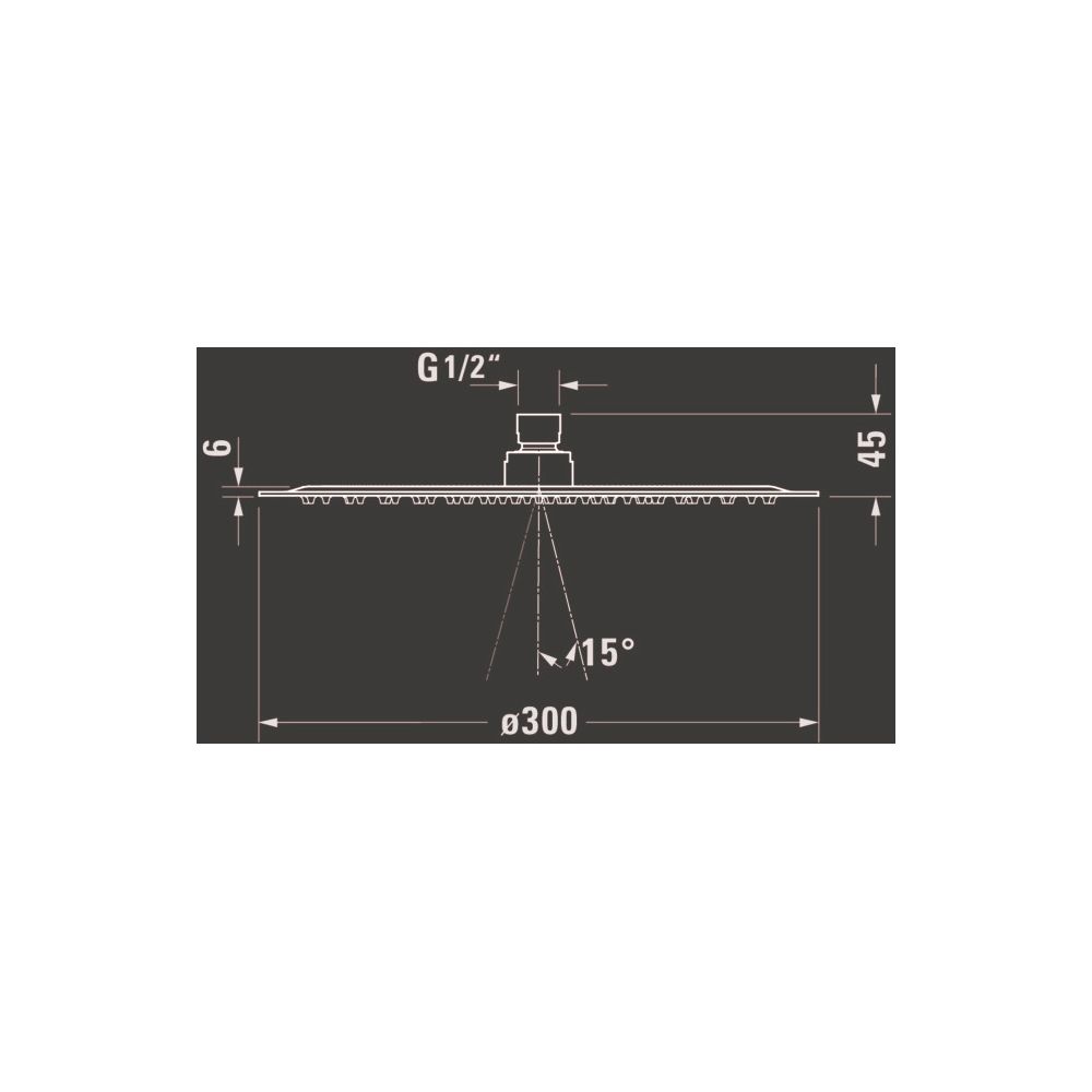 Duravit Kopfbrause, Mattschwarz, Edelstahl, Rund, d. Kopfbrause 300mm, 25, 5l/min... DURAVIT-UV0660020046 4067116002317 (Abb. 2)