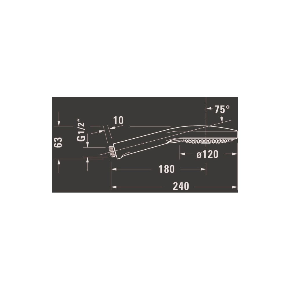 Duravit Handbrause, Mattschwarz, MinusFlow, d. 120mm, Strahlart Rain, Pulse, Mono... DURAVIT-UV0652017046 4067116113822 (Abb. 6)