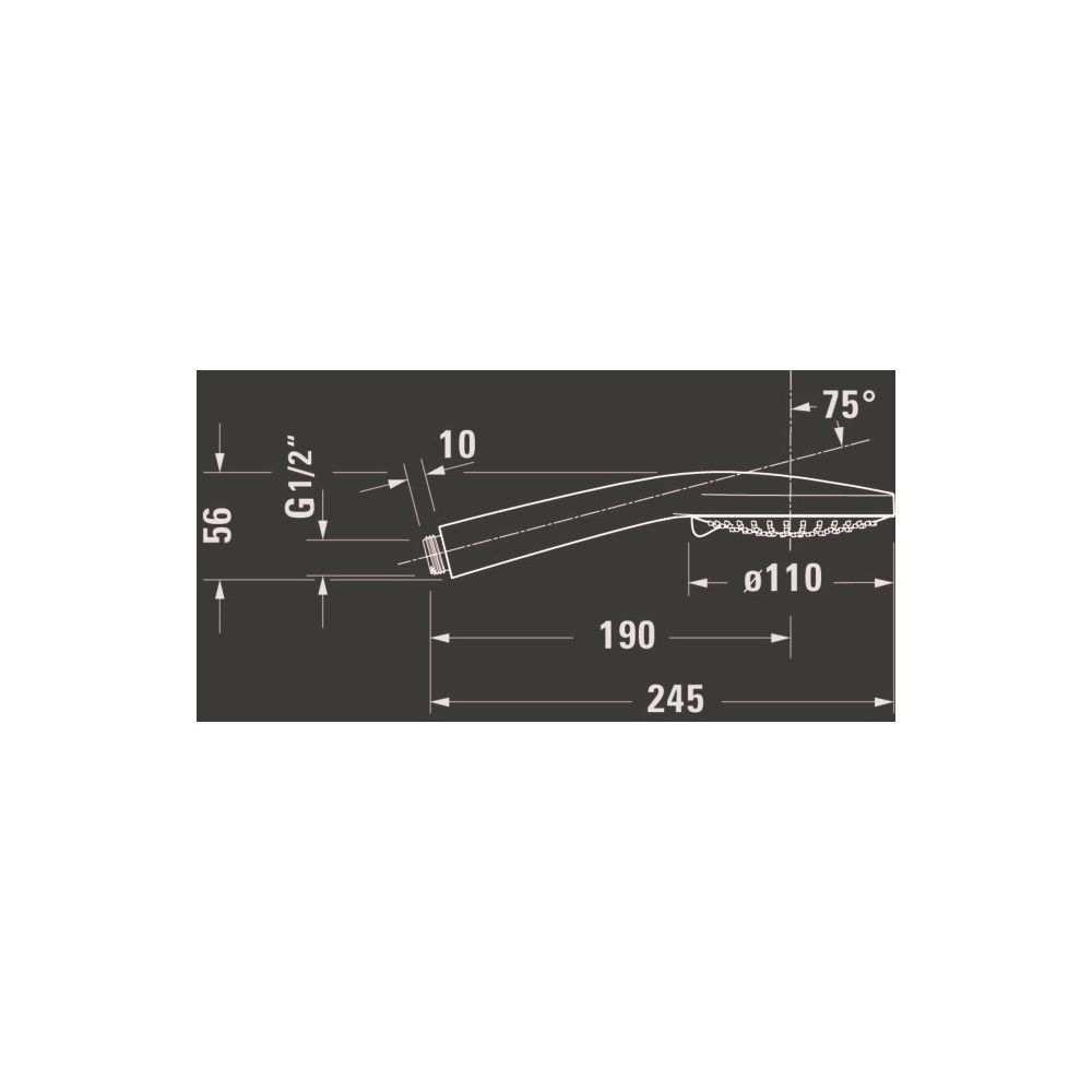 Duravit Handbrause, Mattschwarz, MinusFlow, d. 110mm, Strahlart SoftRain, Rain, I... DURAVIT-UV0652015046 4067116113785 (Abb. 6)