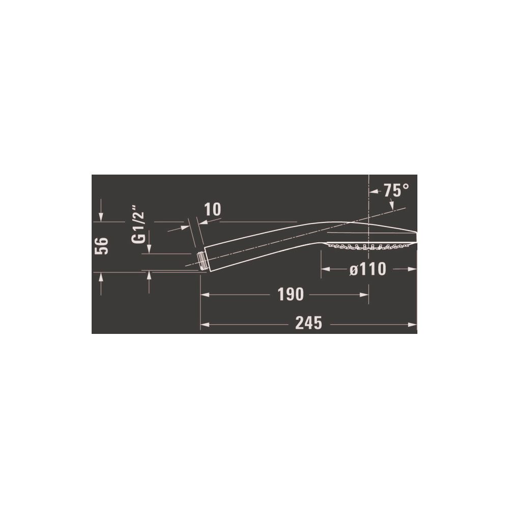 Duravit Handbrause, Mattschwarz, MinusFlow, d. 110mm, Strahlart Rain, Durchflussm... DURAVIT-UV0652013046 4067116161281 (Abb. 5)