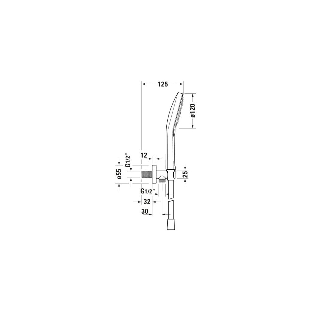 Duravit Wandanschlussbogenset Rund, Chrom Weiß, Rosette rund, Rückflussverhindere... DURAVIT-UV0762001005 4067116161571 (Abb. 3)