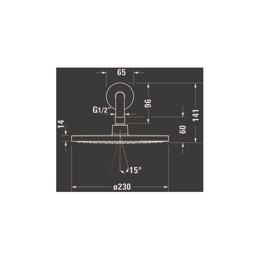 Duravit Kopfbrausenset Minus Flow, Chrom/Weiß Hochglanz, Metall/Kunststoff, 9l/mi... DURAVIT-UV0752002005 4067116161618 (Abb. 2)