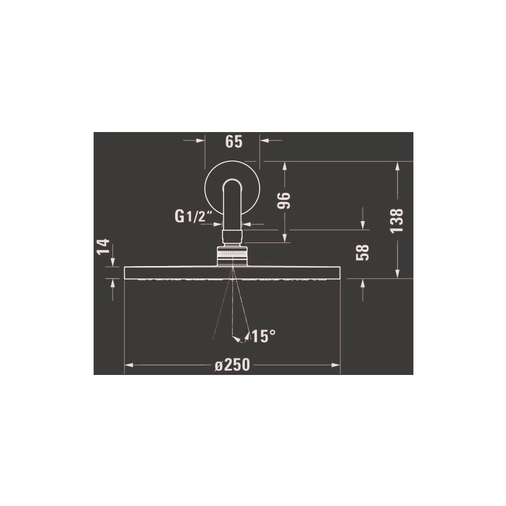 Duravit Kopfbrausenset Minus Flow, Chrom Hochglanz, Messing/Kunststoff, 9l/min, d... DURAVIT-UV0752001010 4067116161601 (Abb. 2)