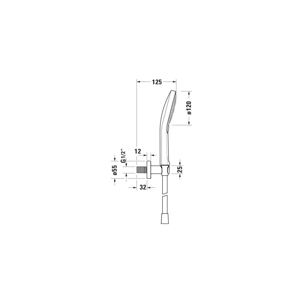Duravit Brausehalterset Minus Flow, Weiß/Chrom Hochglanz, für Rain/Pulse/Mono, 9l... DURAVIT-UV0712001005 4067116161564 (Abb. 3)