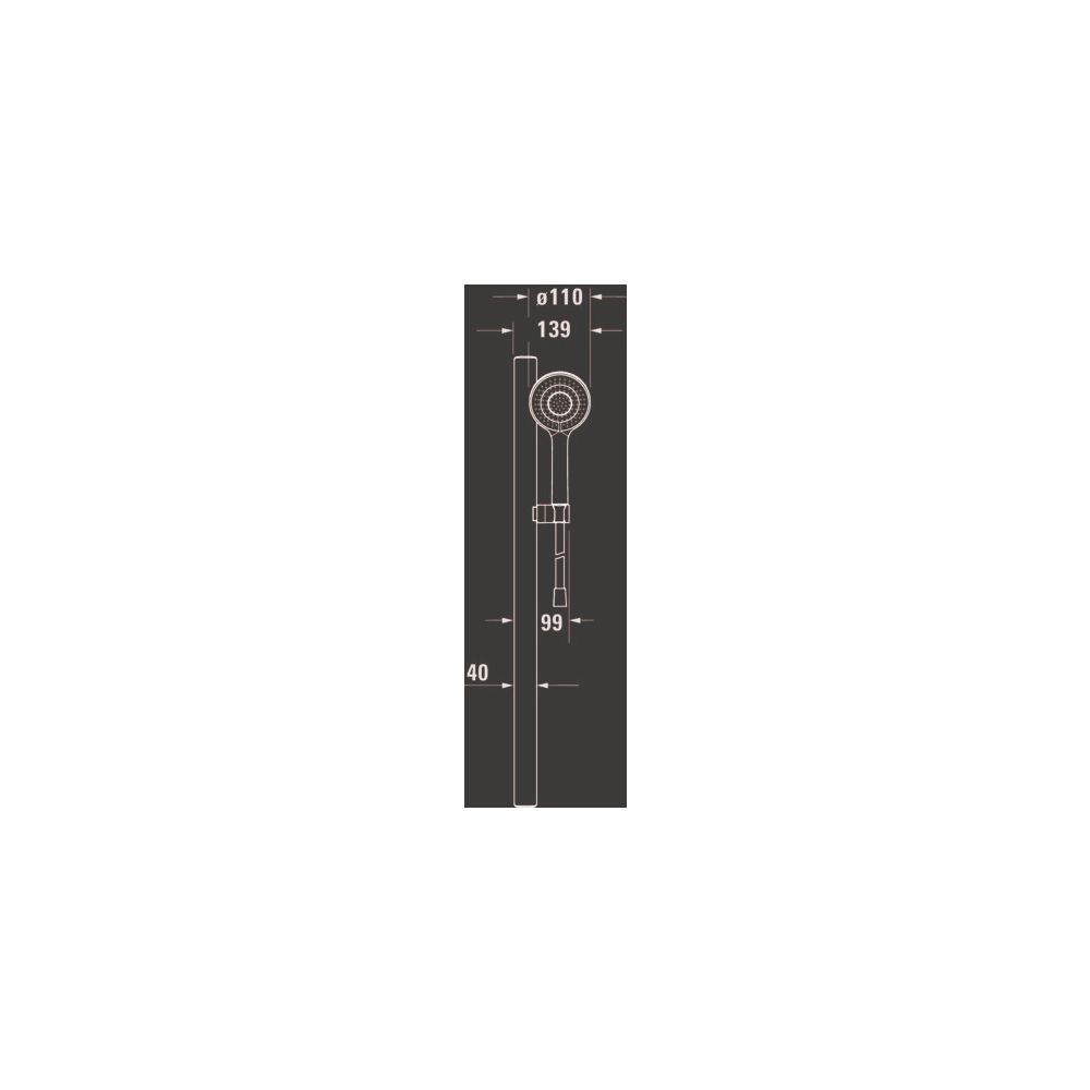 Duravit Brauseset, Chrom Weiß, Brauseschlauch 1600mm, Brausestange 800mm, Handbra... DURAVIT-UV0682004005 4067116161625 (Abb. 2)