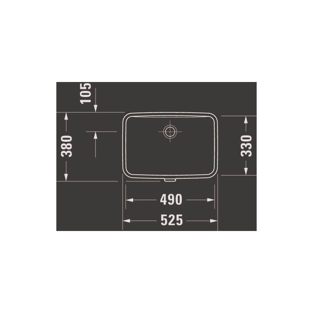 Duravit No.1 Einbauwaschtisch 380x525x180mm, Weiß Hochglanz, mit Überlauf Geschlif... DURAVIT-03954900282 4067116994940 (Abb. 4)