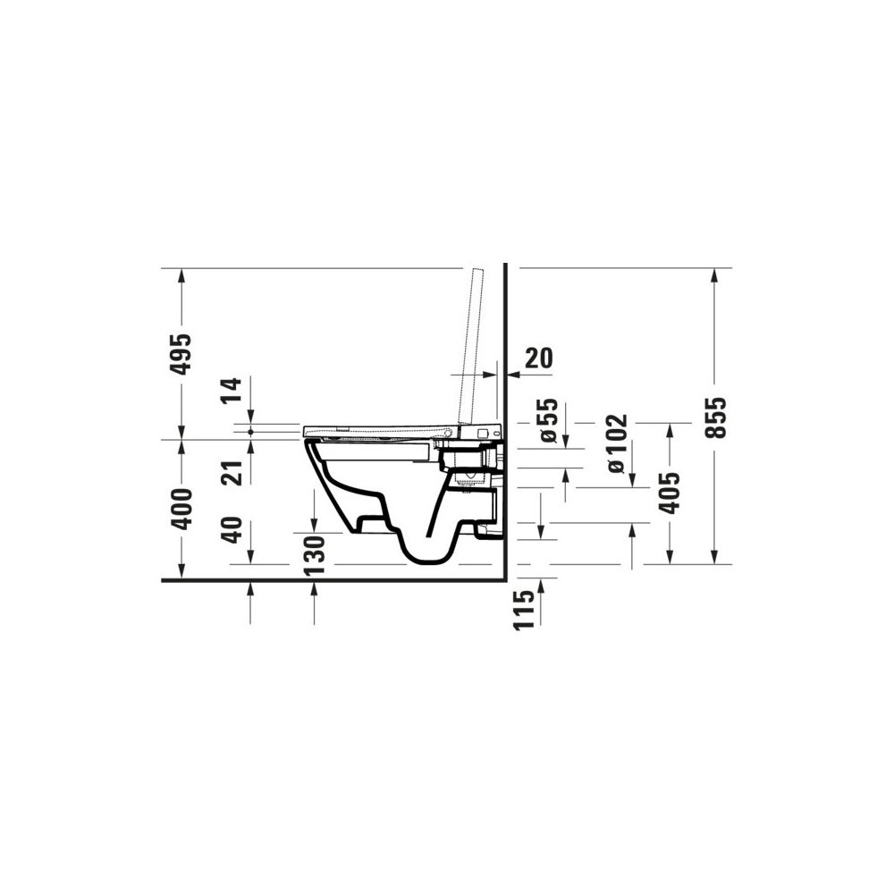 Duravit SensoWash D-Neo Kompakt Dusch-WC aus Thermoplast 580x375x405mm, wandhä... DURAVIT-654000012004300 4067116005141 (Abb. 6)
