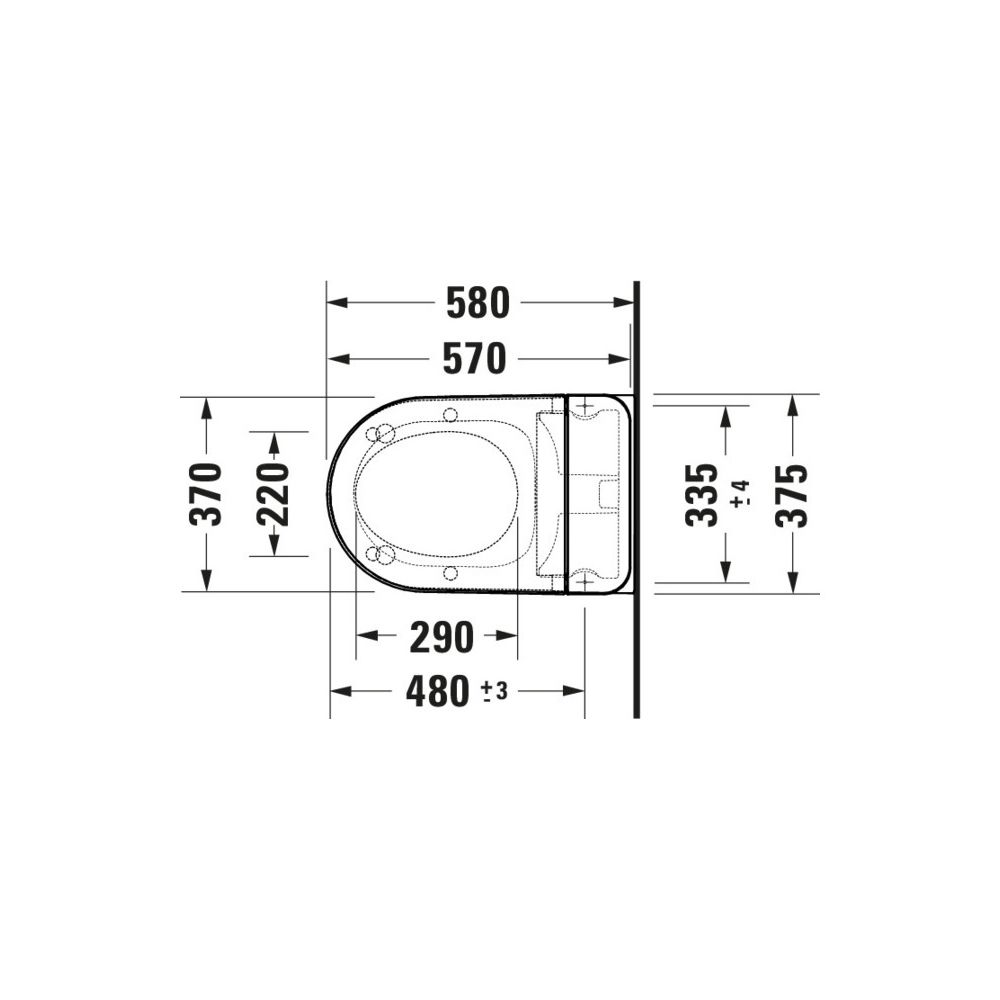 Duravit SensoWash D-Neo Kompakt Dusch-WC aus Thermoplast 580x375x405mm, wandhä... DURAVIT-654000012004300 4067116005141 (Abb. 8)