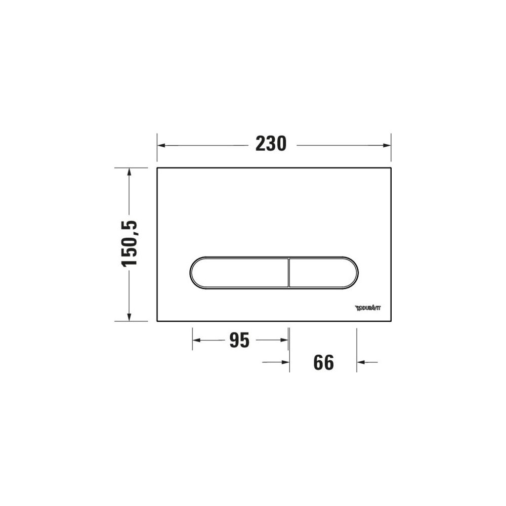 Duravit DuraSystem Betätigungsplatte mechanisch für WC Beta 100 Dual Flush Aufges... DURAVIT-WD5009021000 4067116326871 (Abb. 2)