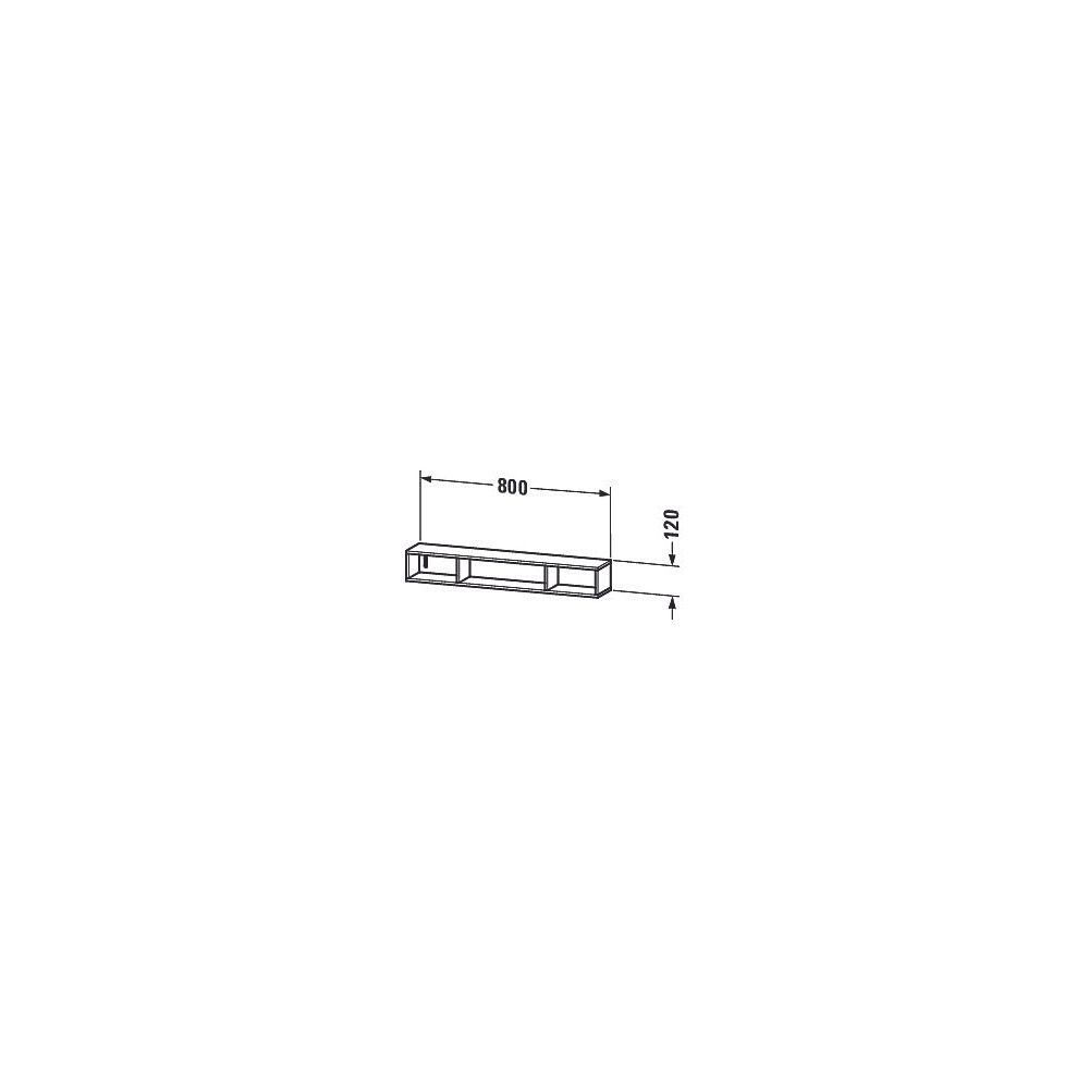 Duravit L-Cube Regalelement Wandmontage 140x800x120mm, Mattweiß, 3 oF, mit Befest... DURAVIT-LC120001818 4053424297613 (Abb. 10)