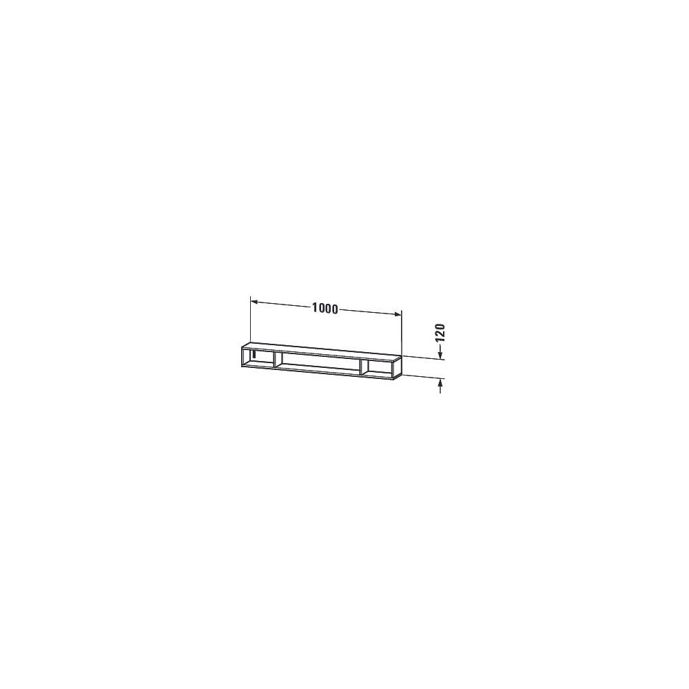 Duravit L-Cube Regalelement Wandmontage 140x1000x120mm, Betongrau, 3 oF, mit Befes... DURAVIT-LC120100707 4053424643250 (Abb. 4)