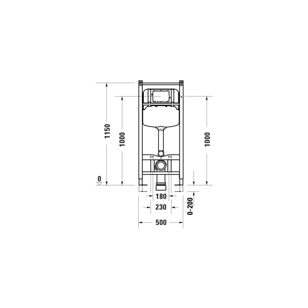 Duravit Installationselement Trockenbau für WC DuraSystem 500x1150x126mm, Höhenve... DURAVIT-WD1029000000 4067116326727 (Abb. 2)