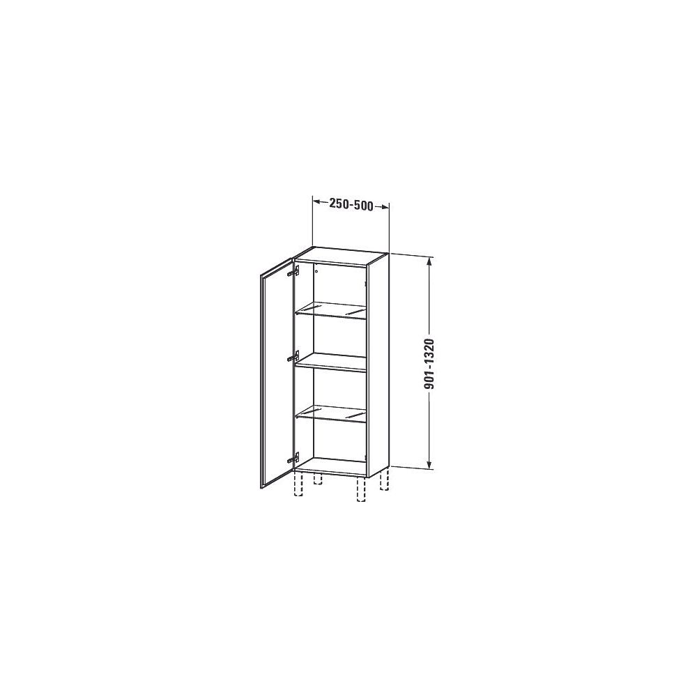 Duravit L-Cube Halbhochschrank Dekor variabel 200-363x250-500x901-1320mm Eiche Nat... DURAVIT-LC1190L3030 4063382089434 (Abb. 4)