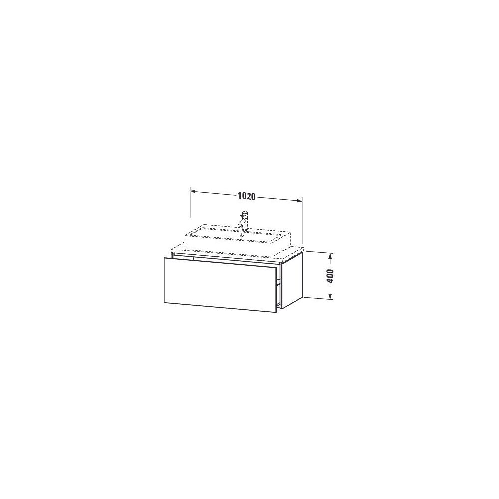 Duravit L-Cube Konsolenwaschtischunterbau wandh. 477x1020x400mm ohne KSP Compact N... DURAVIT-LC580402121 4053424643557 (Abb. 3)