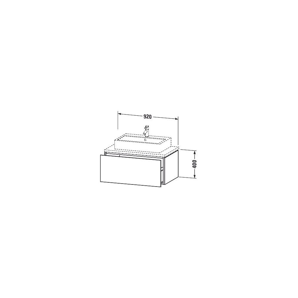 Duravit L-Cube Konsolenwaschtischunterbau wandh. 547x920x400mm ohne KSP Mattweiß, ... DURAVIT-LC581301818 4053424369495 (Abb. 3)