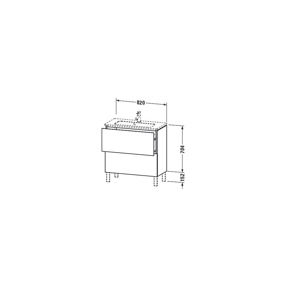 Duravit L-Cube Waschtischunterbau bodenstehend 391x820x704mm Betongrau Matt, Griff... DURAVIT-LC667400707 4053424648293 (Abb. 3)