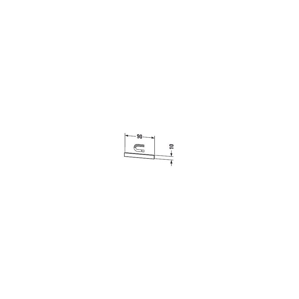 Duravit Magnetleiste 100x160x55mm, Edelstahl/Chrom Hochglanz, Befestigungsmaterial... DURAVIT-UV970900000 4053424601557 (Abb. 2)