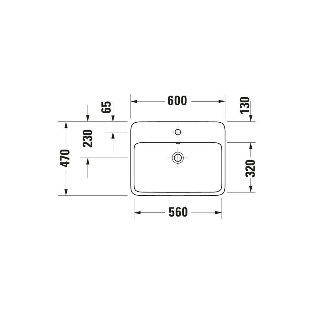 Duravit Qatego Aufsatzbecken 600mm, Weiß Hochglanz, HygieneGlaze, mit HLB, mit Über... DURAVIT-2385602027 4067116323009 (Abb. 4)