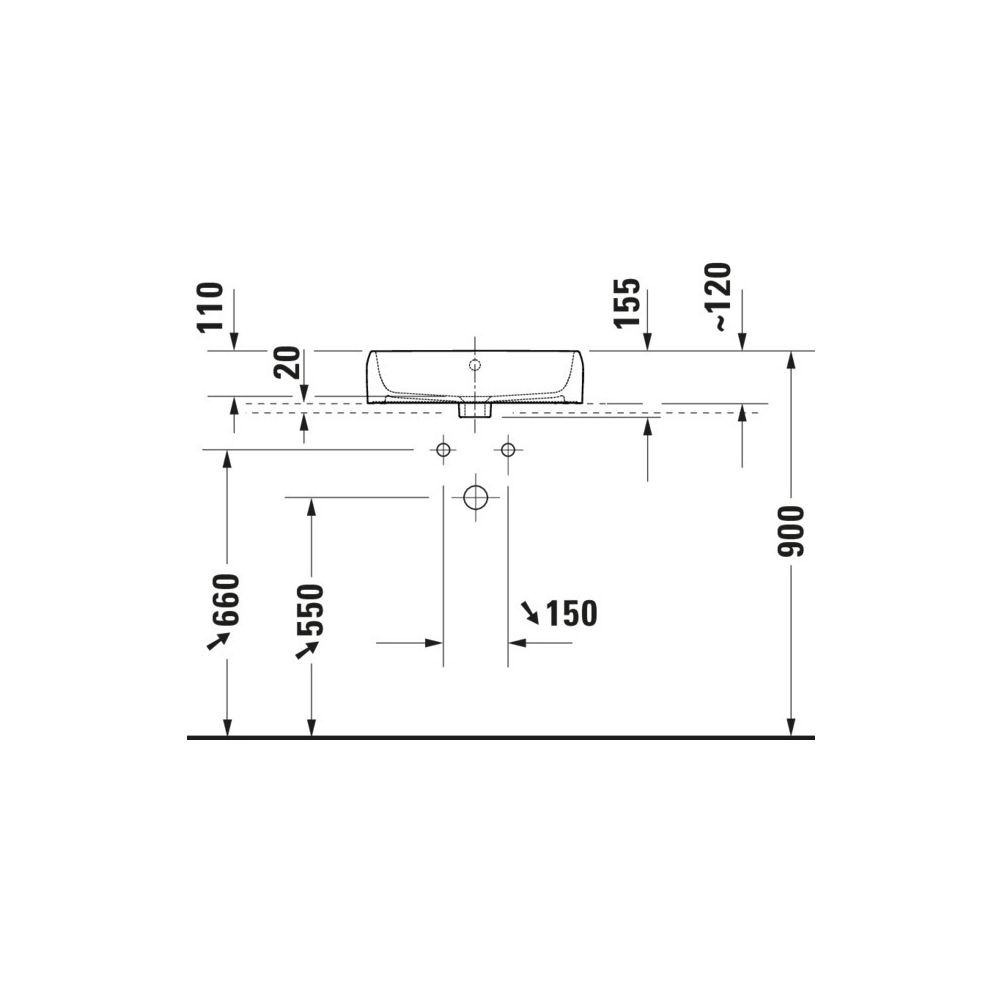 Duravit Qatego Aufsatzbecken 500mm, Weiß Hochglanz, mit HLB, mit Überlauf, RW glasi... DURAVIT-2385500027 4067116322965 (Abb. 2)