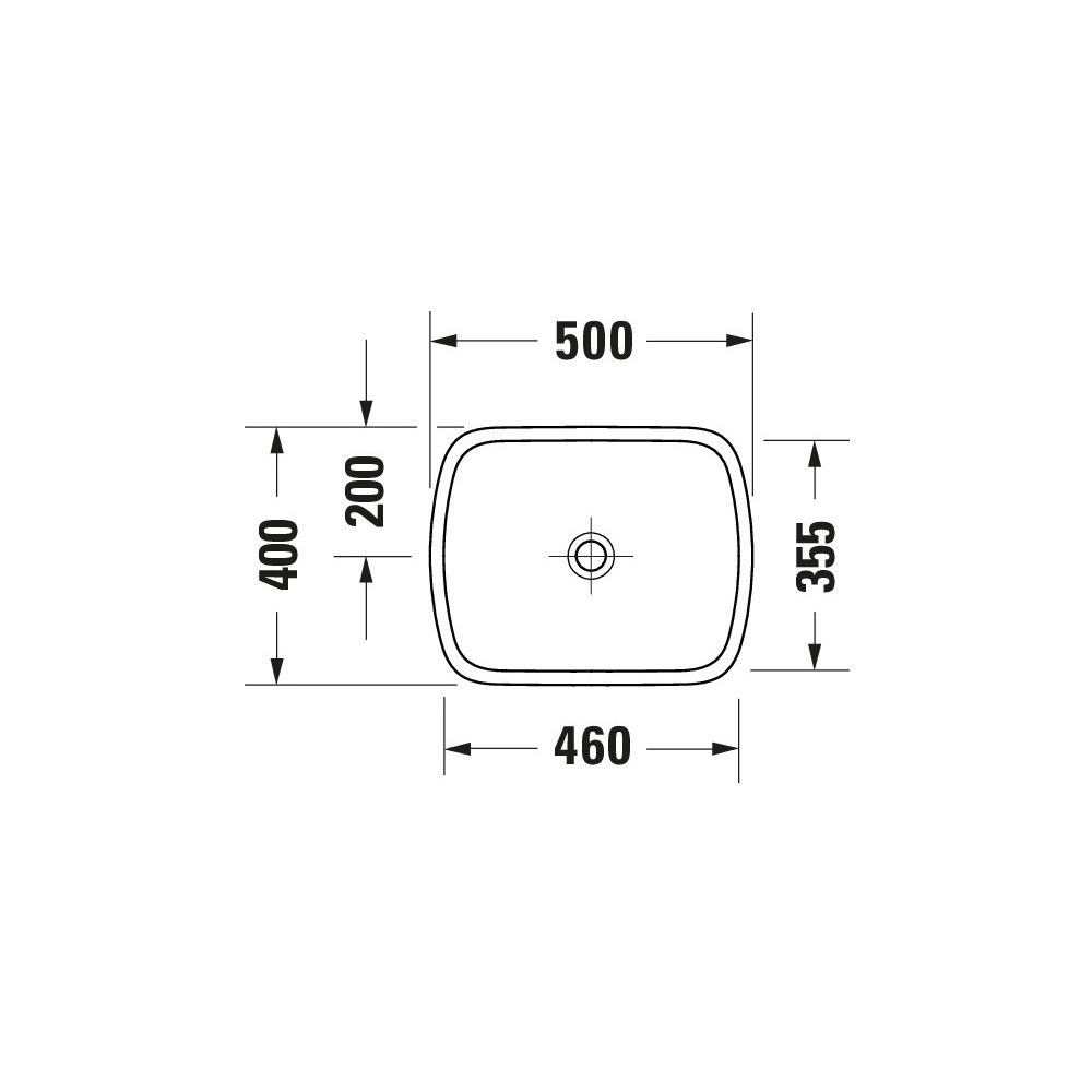Duravit Qatego Aufsatzbecken 500mm, Weiß Hochglanz, ohne Überlauf und HLB, RW glasi... DURAVIT-2384500079 4067116330939 (Abb. 4)