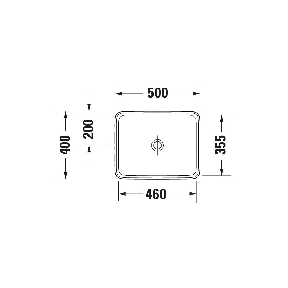 Duravit Qatego Aufsatzbecken 500mm, Weiß Hochglanz, ohne Überlauf/HL und HLB, RW gl... DURAVIT-2383500079 4067116323016 (Abb. 4)