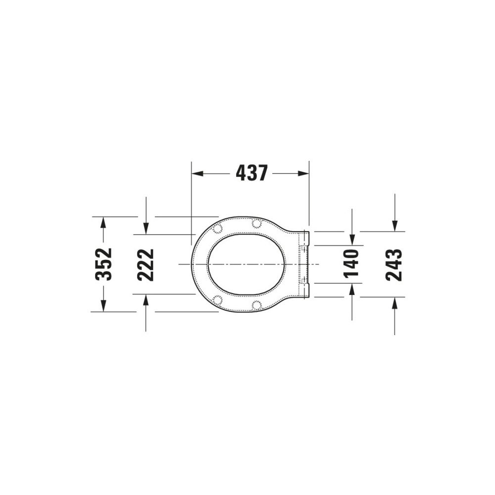 Duravit Bathroom Foster WC-Sitz Weiß HG 366x53x444mm mit Absenkauto. Sitzgarnitur a... DURAVIT-0062790000 4021534856563 (Abb. 3)