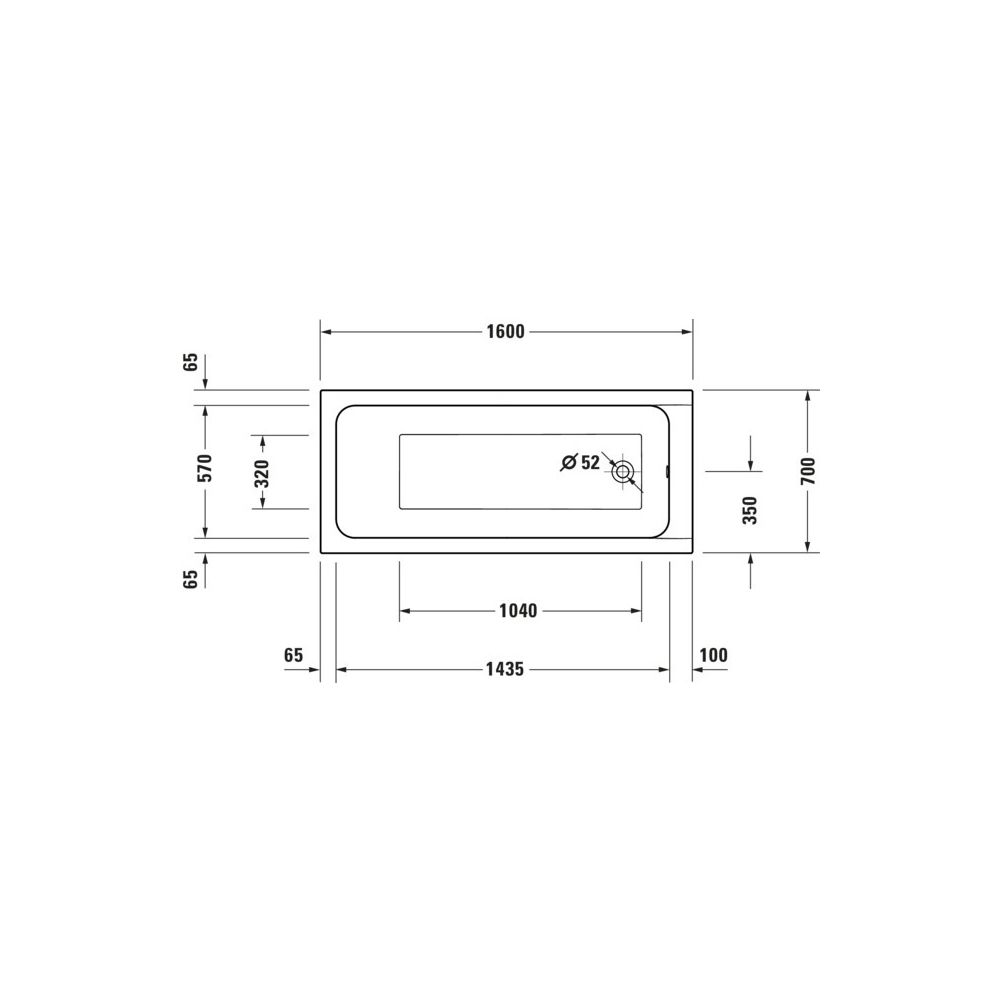 Duravit D-Code Badewanne 470x700x1600mm, 213l, Weiß, Rechteckig, Einbau, 1 Rüc... DURAVIT-700669000000000 4067116361421 (Abb. 3)