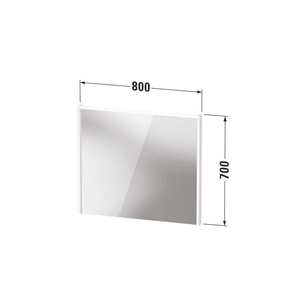 Duravit D-Code Spiegel Wandmontage 50x800x700mm Weiß Hochglanz LED oben 6W Bet... DURAVIT-DC7077022220000 4067116376531 (Abb. 2)