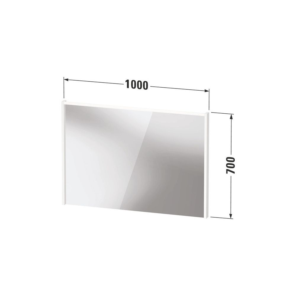 Duravit D-Code Spiegel Wandmontage 50x1000x700mm Graphit Matt LED oben 7W Betä... DURAVIT-DC7078049490000 4067116382662 (Abb. 2)
