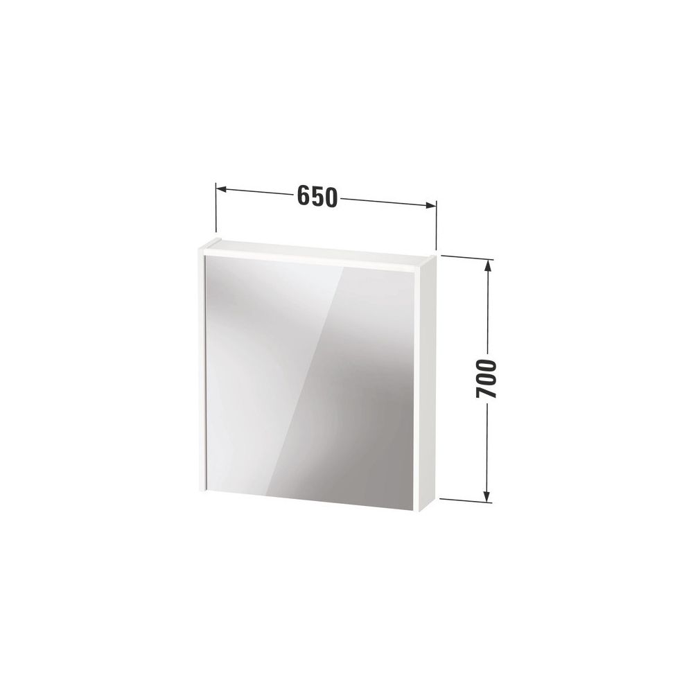Duravit D-Code Spiegelschrank Wandmontage 148x650x700mm, Graphit, Tür R, 2 Gla... DURAVIT-DC7105R49490000 4067116380613 (Abb. 2)
