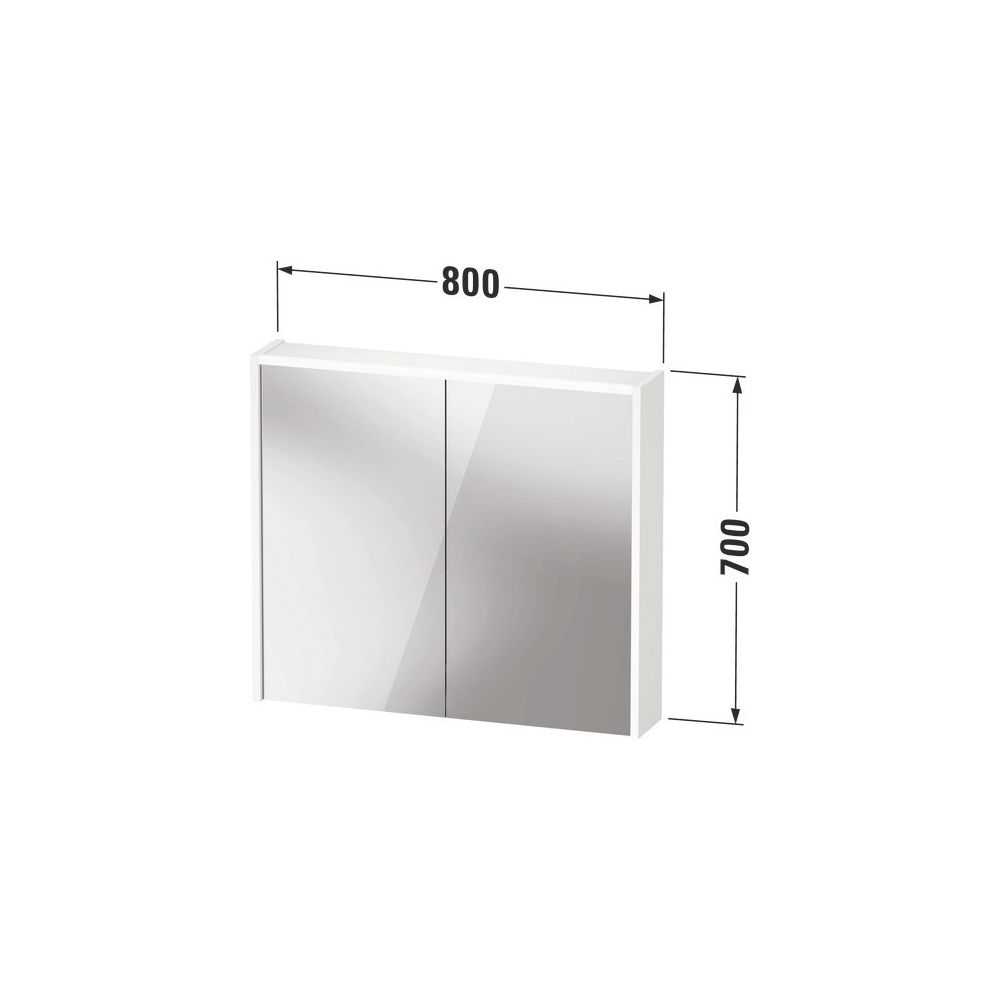 Duravit D-Code Spiegelschrank Wandmontage 148x800x700mm, Graphit, 2 Türen L/R,... DURAVIT-DC7106049490000 4067116376746 (Abb. 2)