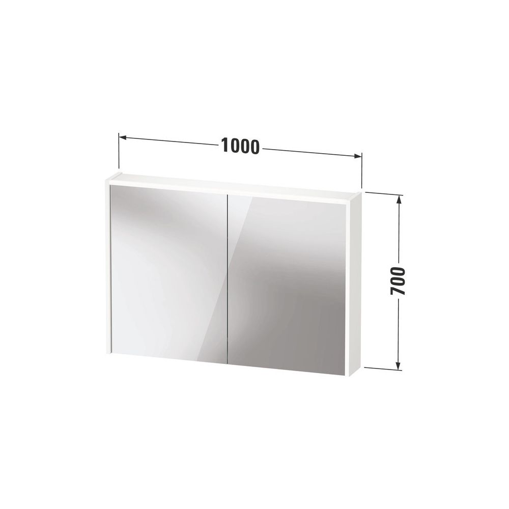 Duravit D-Code Spiegelschrank Wandmontage 148x1000x700mm, Eiche Marmoriert, 2 ... DURAVIT-DC7107055550000 4067116376814 (Abb. 2)