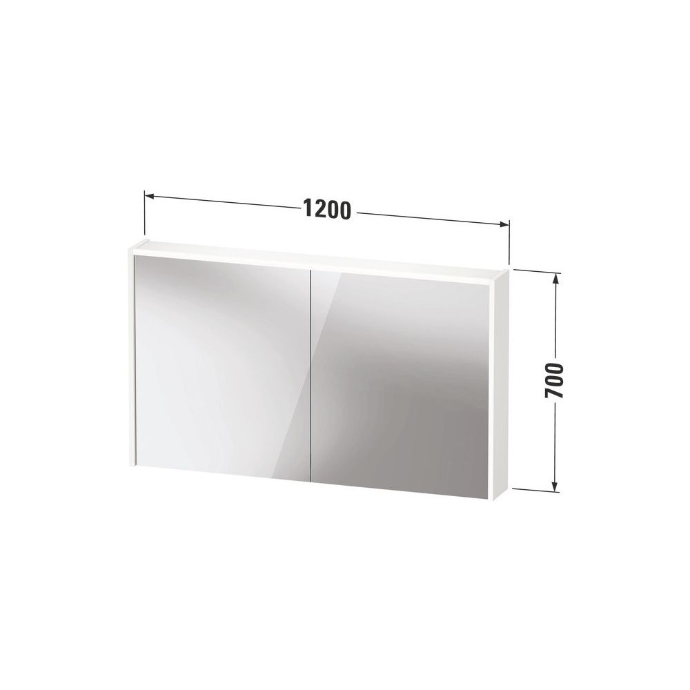 Duravit D-Code Spiegelschrank Wandmontage 148x1200x700mm, Graphit, 2 Türen L/R... DURAVIT-DC7108049490000 4067116379808 (Abb. 2)