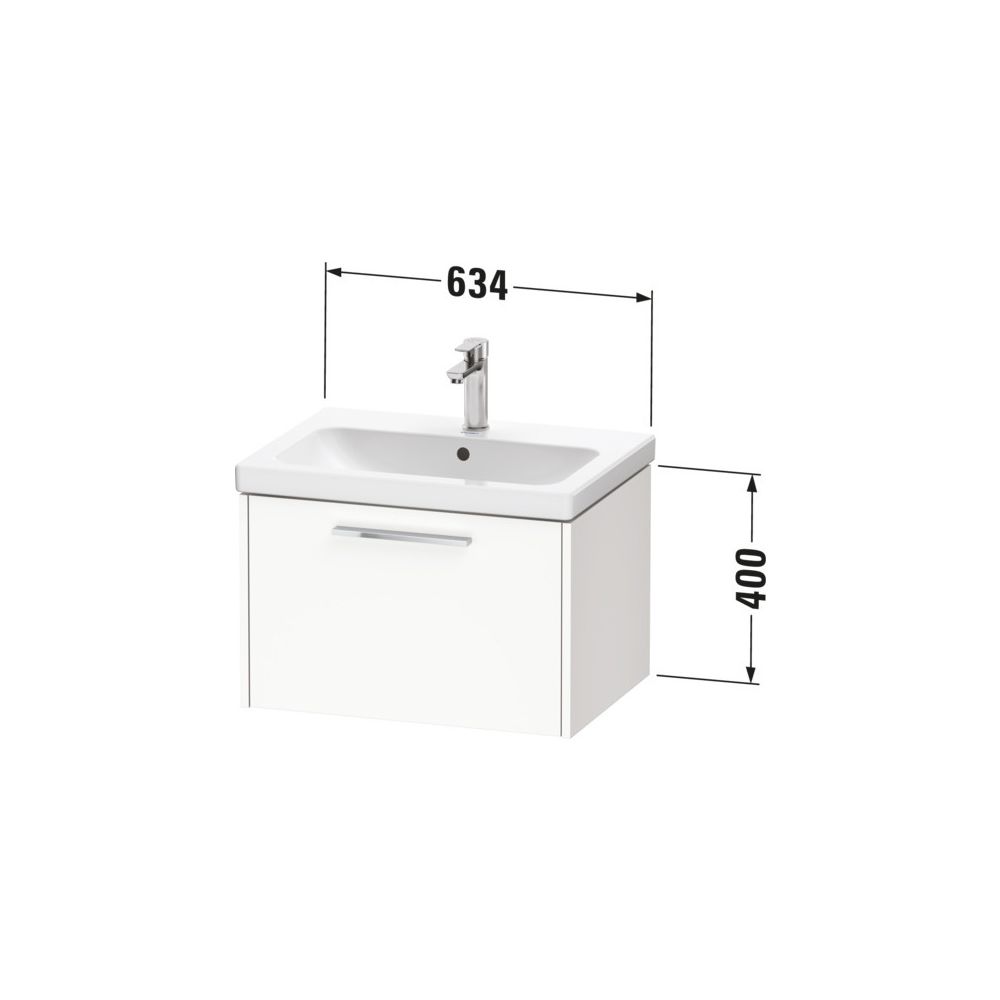 Duravit D-Code Waschtischunterbau wandhäng. 460x634x400mm, Graphit Matt, 1 Aus... DURAVIT-DC4666010490000 4067116373509 (Abb. 2)