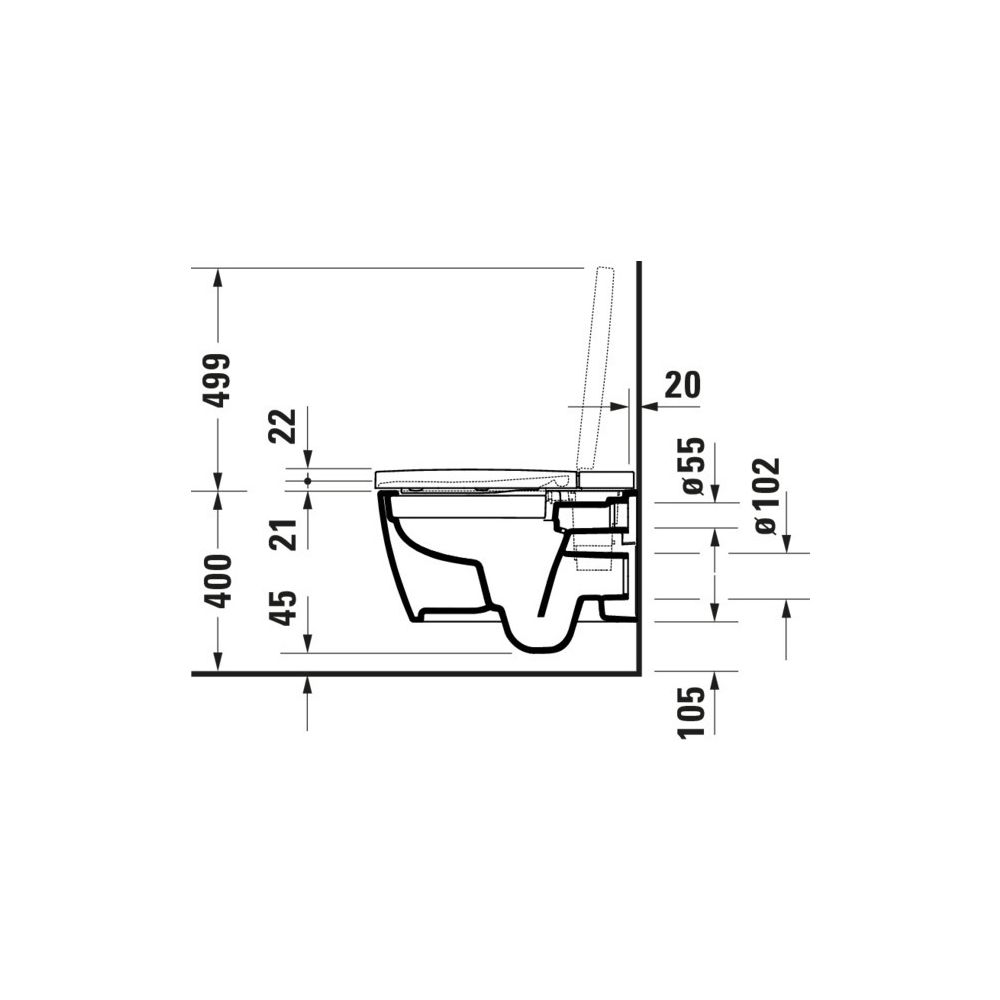 Duravit SensoWash Starck F Kompakt Dusch-WC 575x378x405mm, Weiß glänzend, 4,5l... DURAVIT-650001012004310 4053424895116 (Abb. 6)