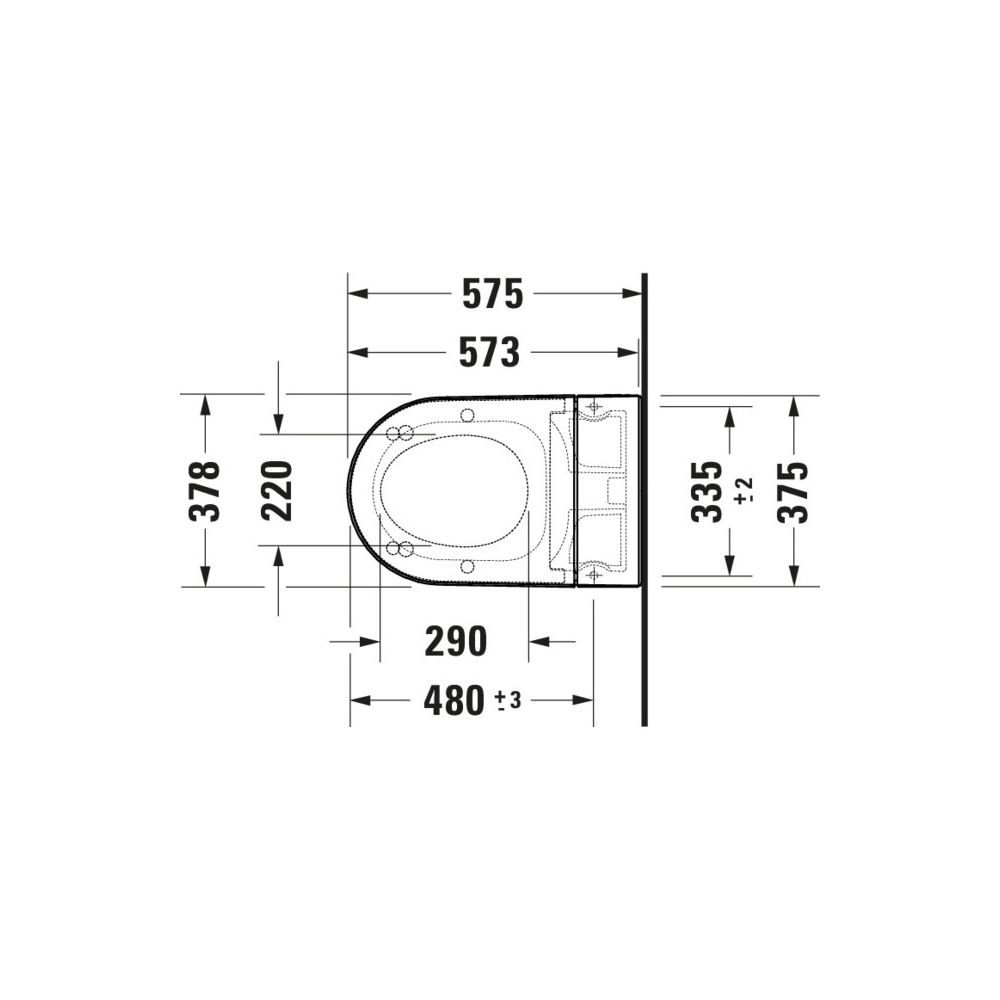 Duravit SensoWash Starck F Kompakt Dusch-WC 575x378x405mm, Weiß glänzend, 4,5l... DURAVIT-650001012004310 4053424895116 (Abb. 9)