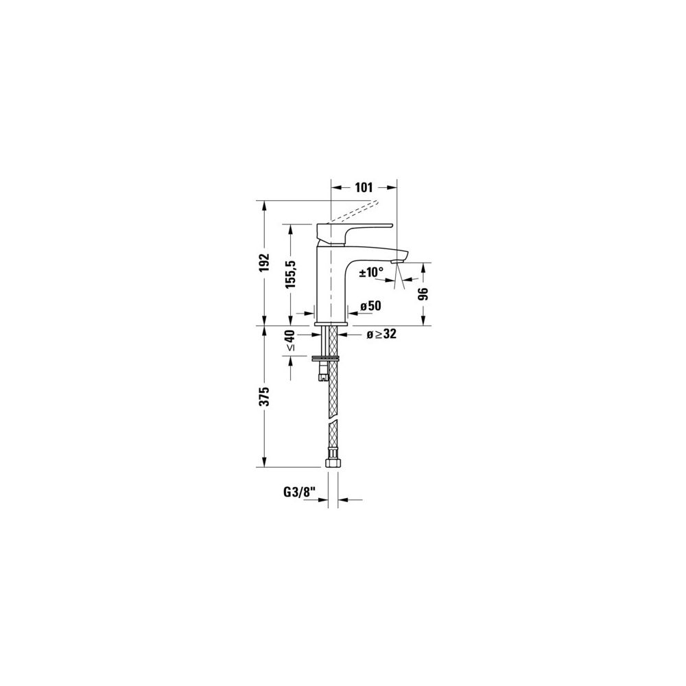 Duravit B.1 Einhebel-Waschtischmischer S FreshStart und MinusFlow, Chrom, 4l/min,... DURAVIT-B11013002010 4067116370263 (Abb. 2)