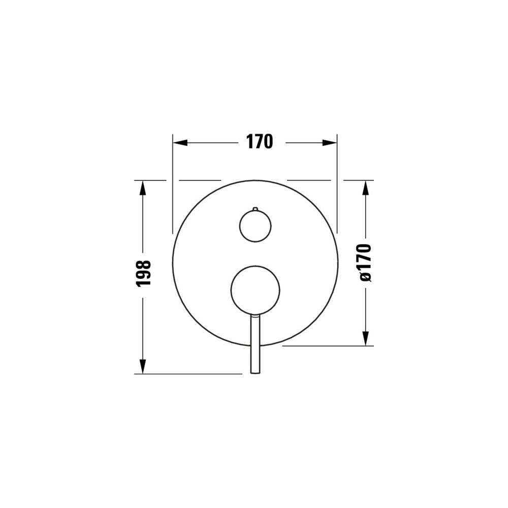 Duravit Circle Einhebel-Wannenmischer Unterputz, Anzahl Verbraucher 2, Chrom, Anz... DURAVIT-CE5210018010 4067116383799 (Abb. 2)