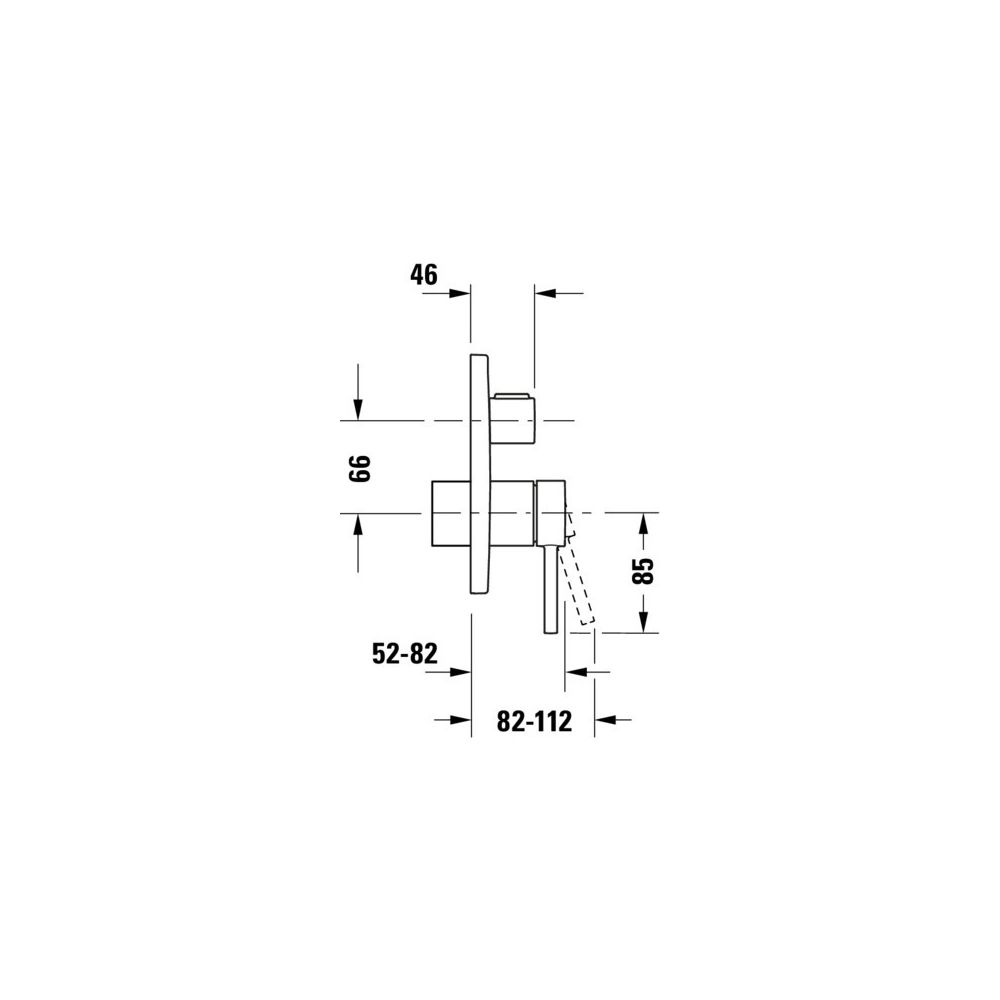 Duravit Circle Einhebel-Wannenmischer Unterputz, Anzahl Verbraucher 2, Chrom, Anz... DURAVIT-CE5210018010 4067116383799 (Abb. 3)