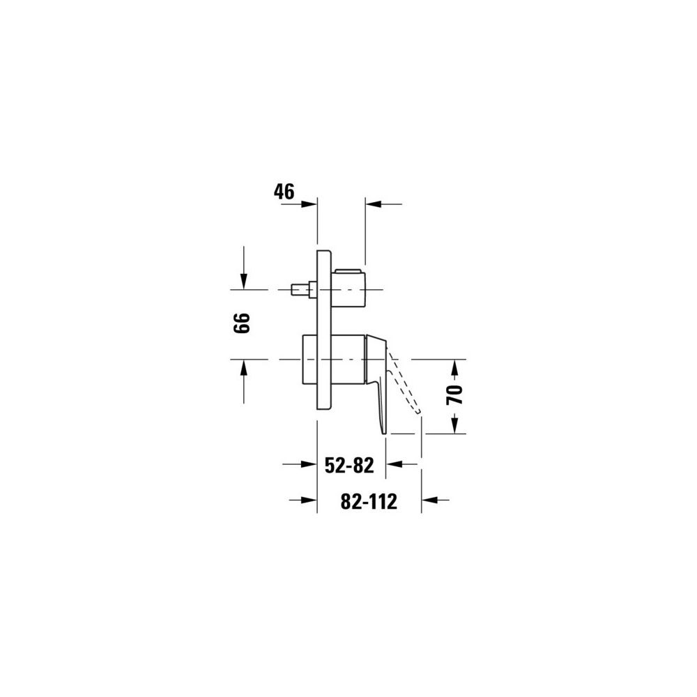 Duravit Manhattan Einhebel-Wannenmischer Unterputz, 2 Verbraucher, Chrom, Handbra... DURAVIT-MH5210018010 4067116383782 (Abb. 3)