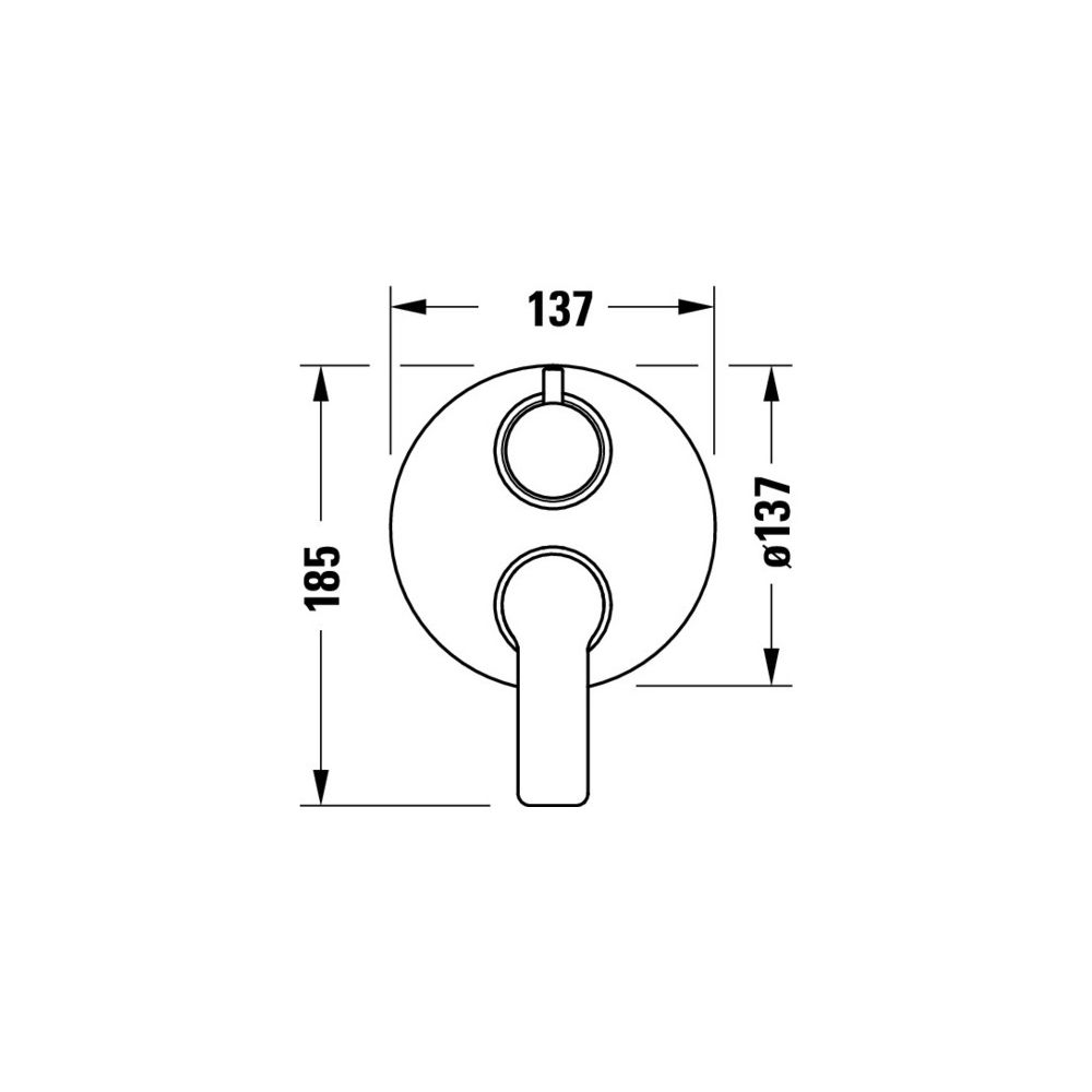 Duravit D-Code Einhebelmischer Unterputz Set, Anzahl Verbraucher 2, Chrom, Umstel... DURAVIT-DC5210008010 4067116367898 (Abb. 2)